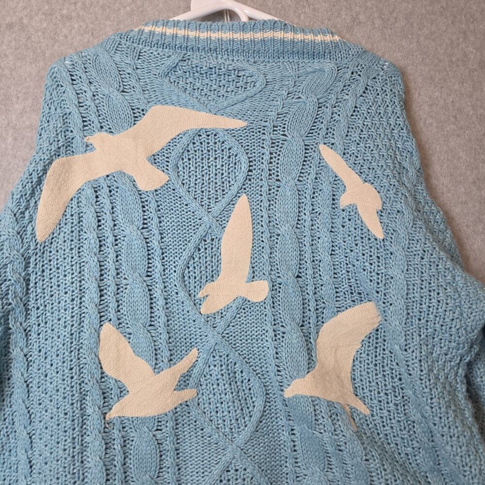 Taylor Swift 1989 Taylor’s Version Blue Cable Knit ButtonUp Cardigan Women's M/L - Picture 7 of 12